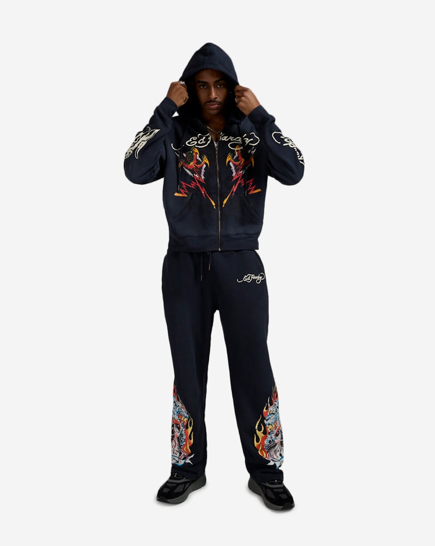 Tiger Flame Full Zip Hoodie