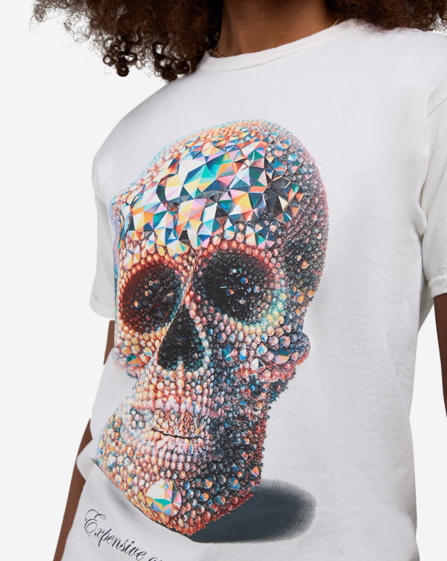 Crystal Bedazzled Skull Tee