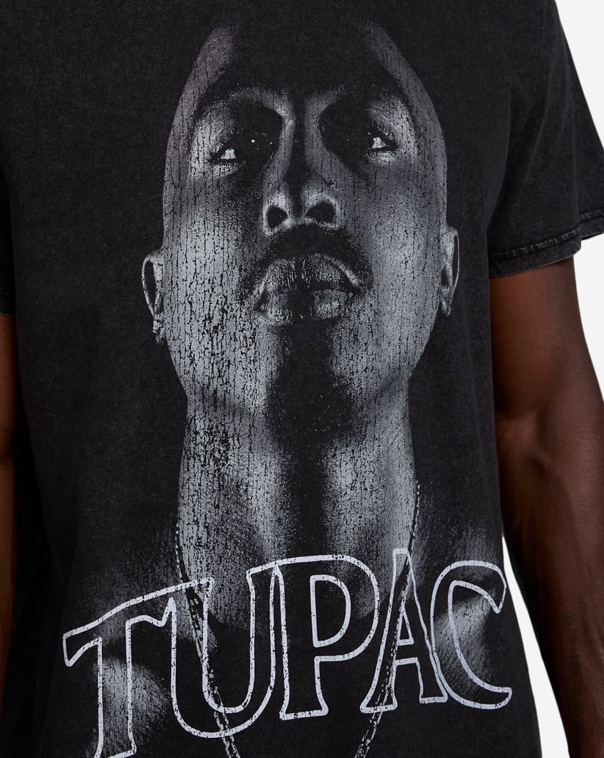 Tupac Head Up Grainy Tee