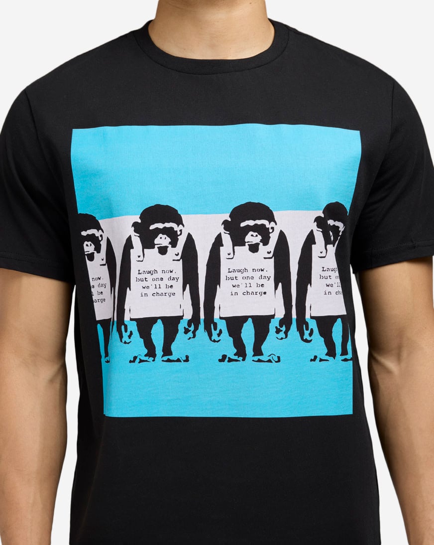 Banksy Chimp Lineup Tee