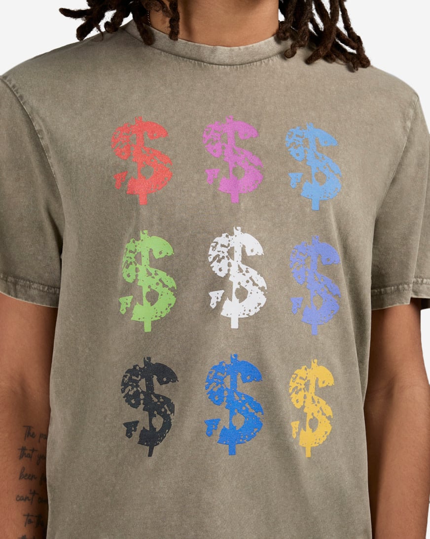 Multicolor Dollar Sign Tee