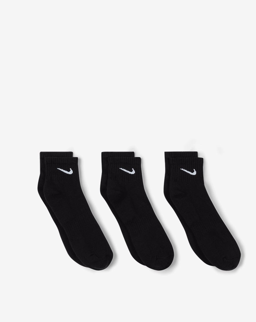 3Pk Everyday Quarter Cushion Socks