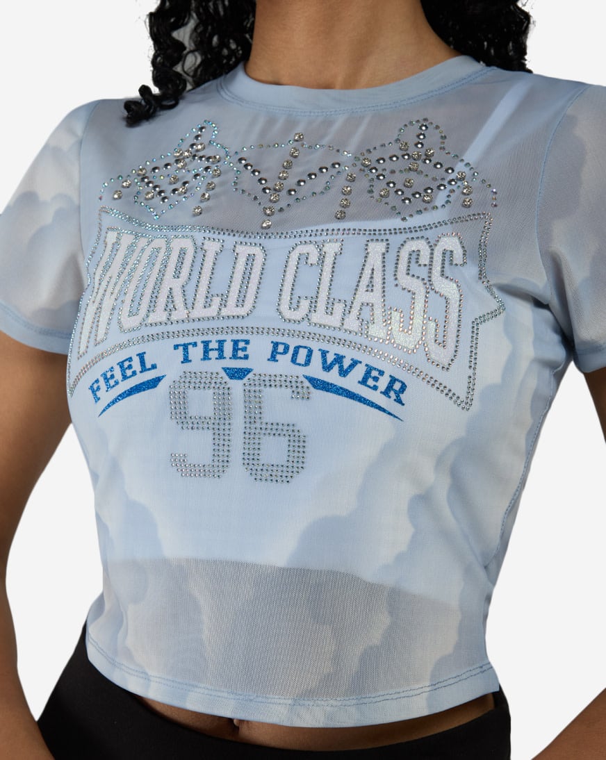 Rhinestone Mesh Tee