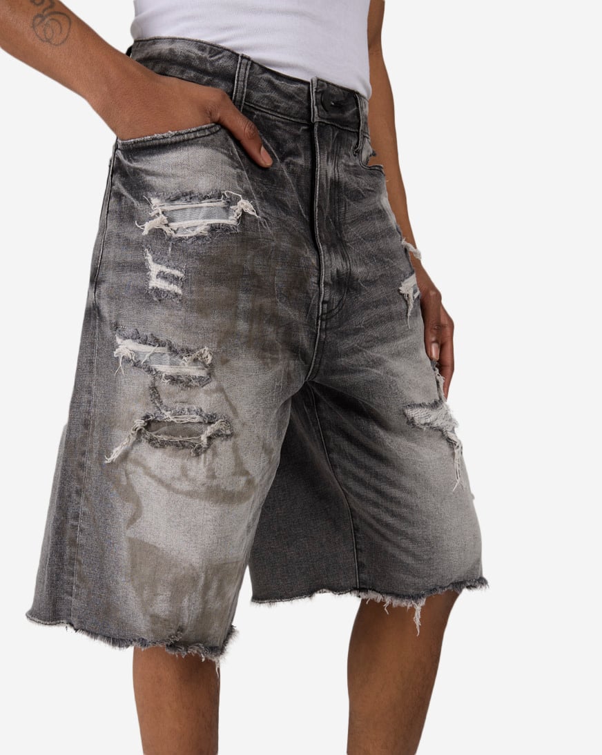 Skater Fit Denim Shorts
