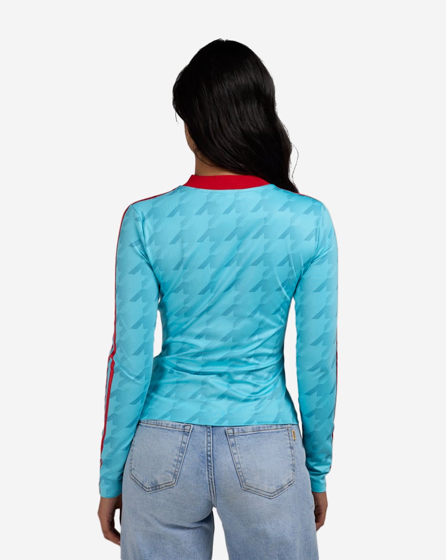 Graphic Football AOP Bodycon Long Sleeve Jersey