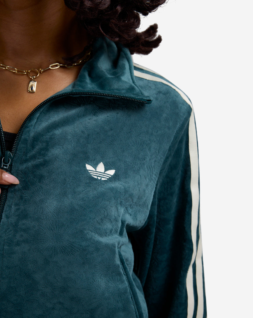 Liberty London Debossed Velvet Firebird Track Top