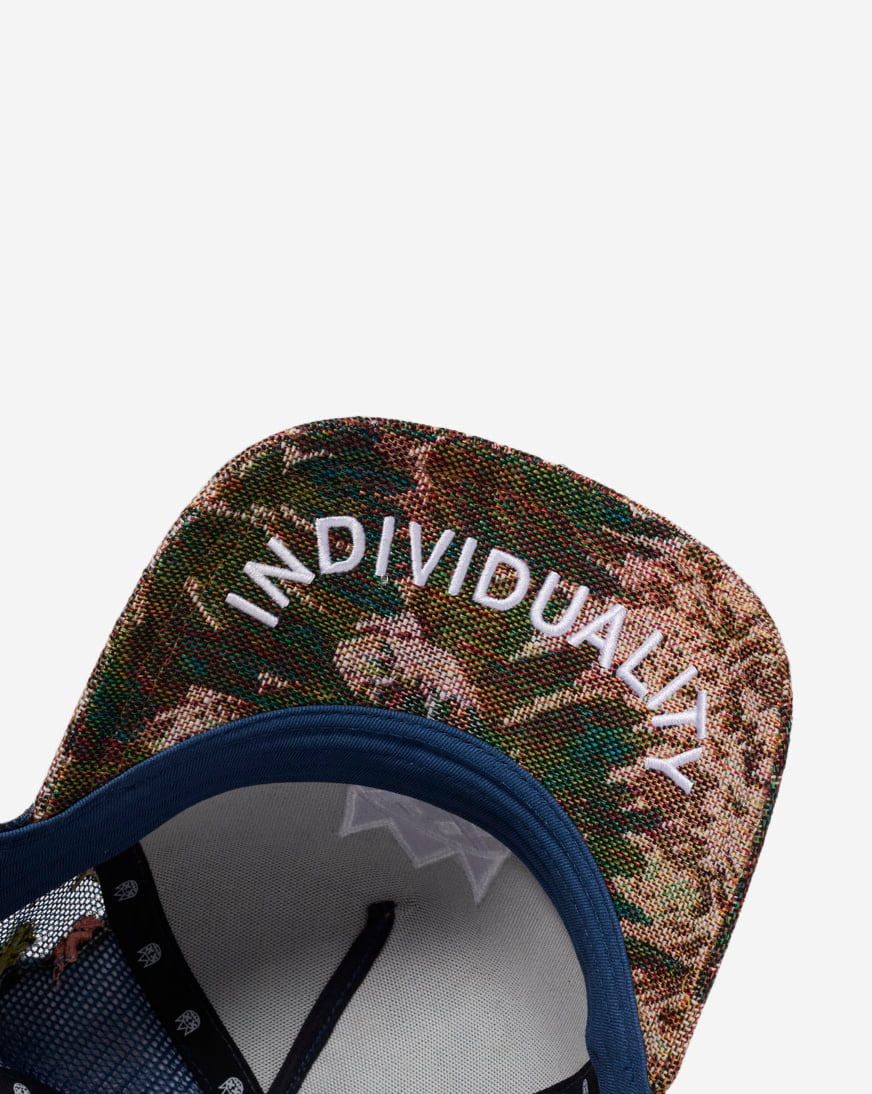 Repeat Tapestry Mesh Back Trucker Hat