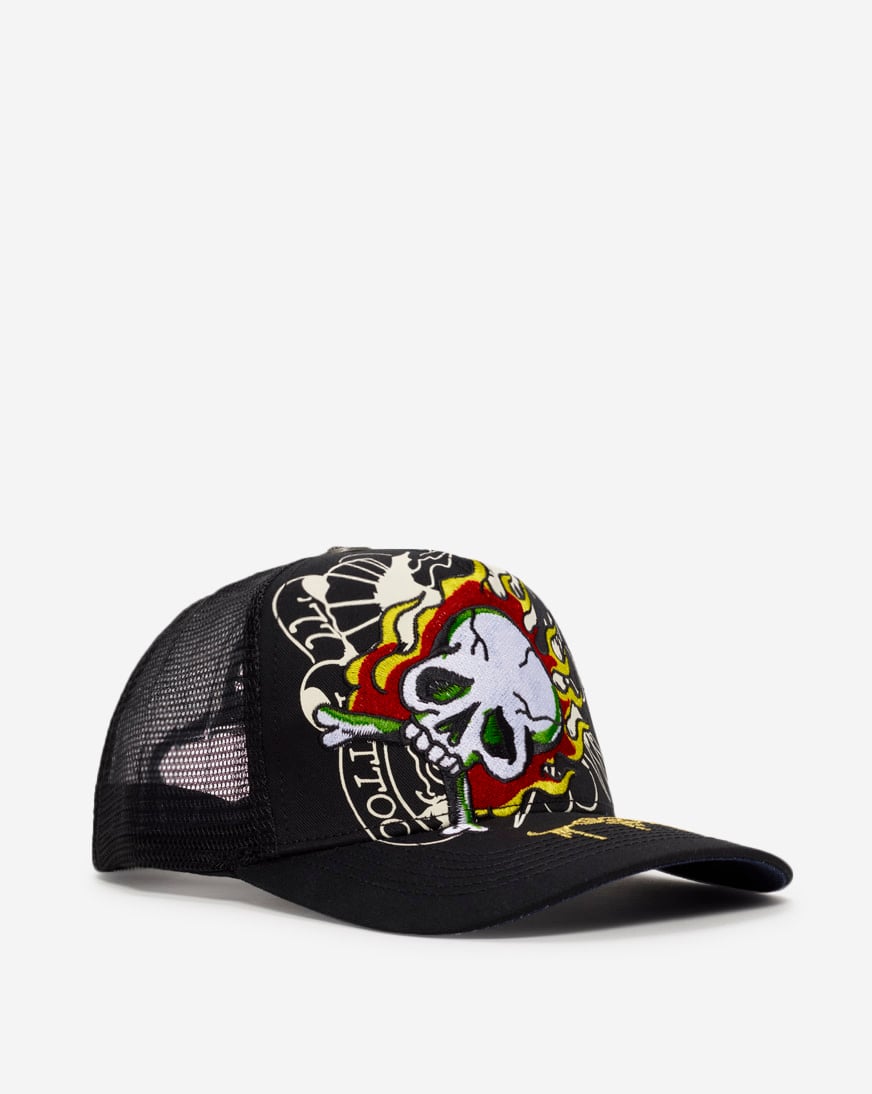 Fire Skull Trucker Hat