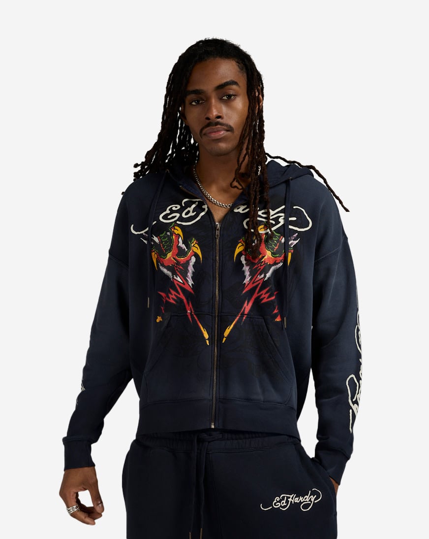 Tiger Flame Full Zip Hoodie