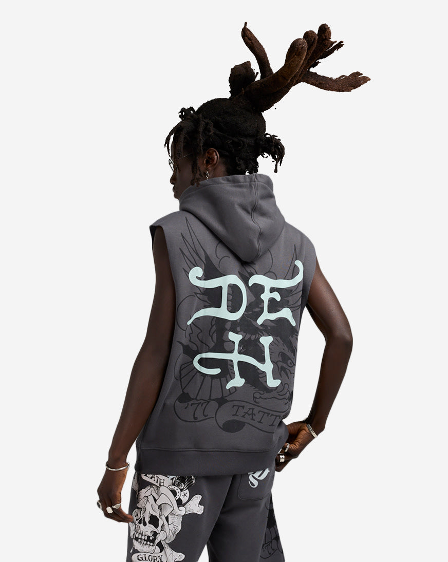 Skull Sleeveless Hoodie