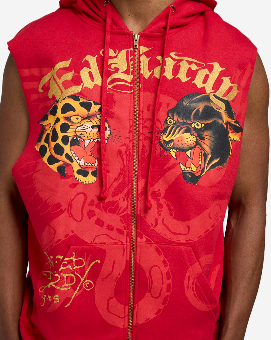 Panther Jaguar Sleeveless Hoodie