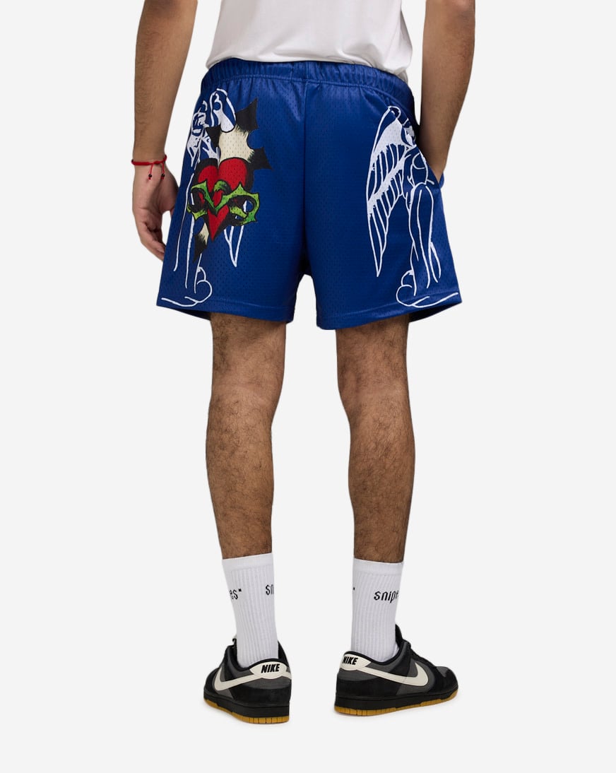 Cross Snake Mesh Shorts