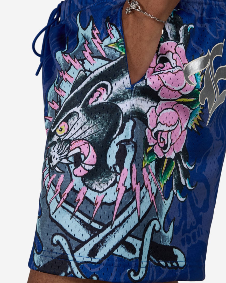 Panther Printed Mesh Short
