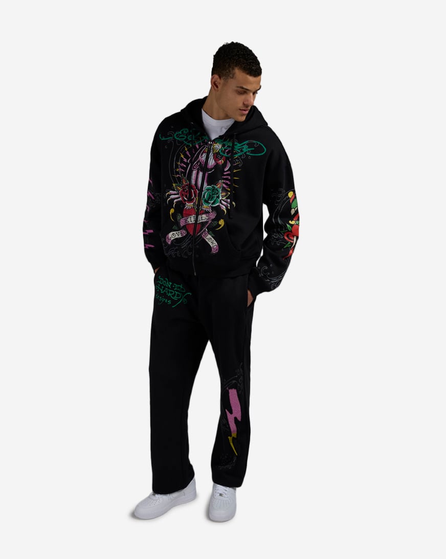 Panther Rose Fleece Pants