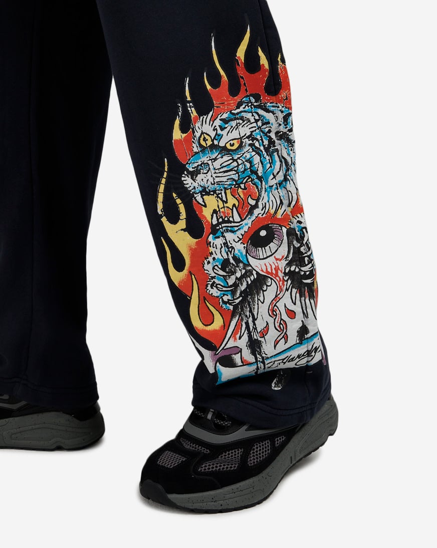 Tiger Flame Fleece Pants