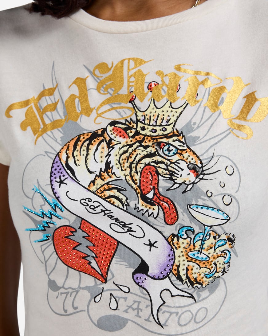 Tiger Crown Rhinestone Baby Tee