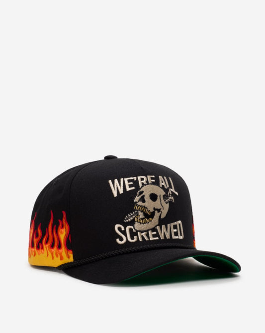 Were All Screwed Flame Twill Trucker