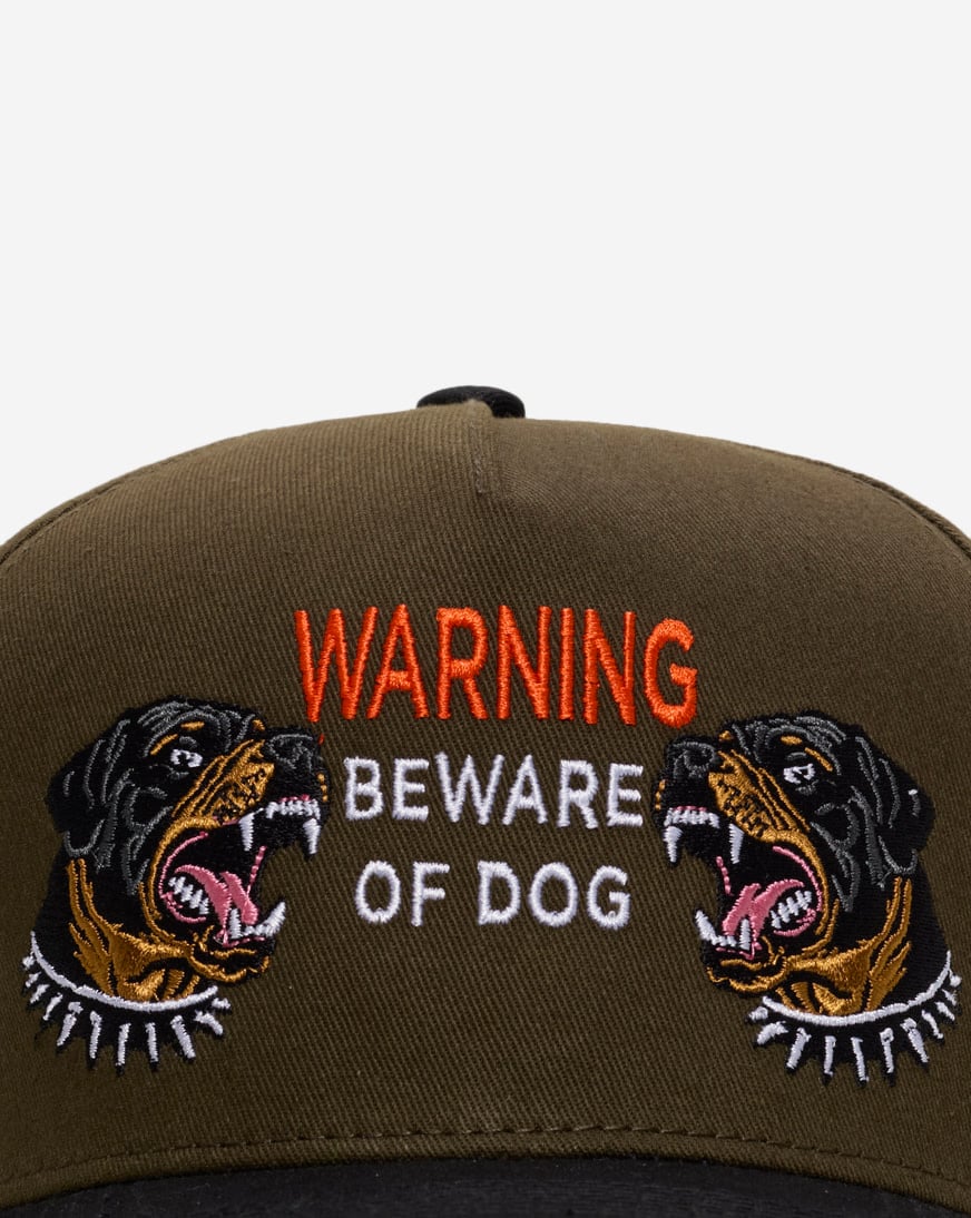 Beware Of Rott 2 Tone Twill Trucker