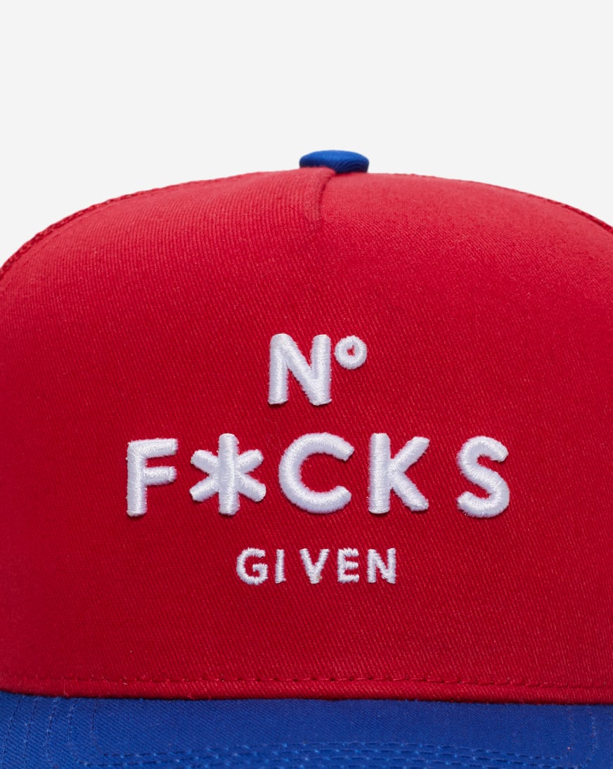 No F Given Varsity 2 Tone Twill Meshback Trucker