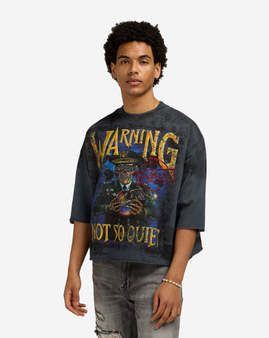 Warning Not So Quiet Cropped Tee