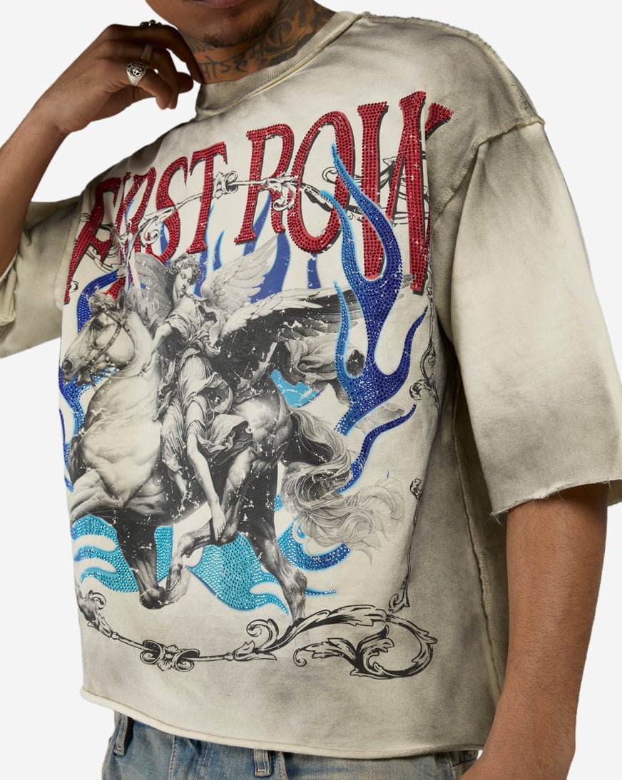 Greek Mythology Mini Terry Cropped Tee