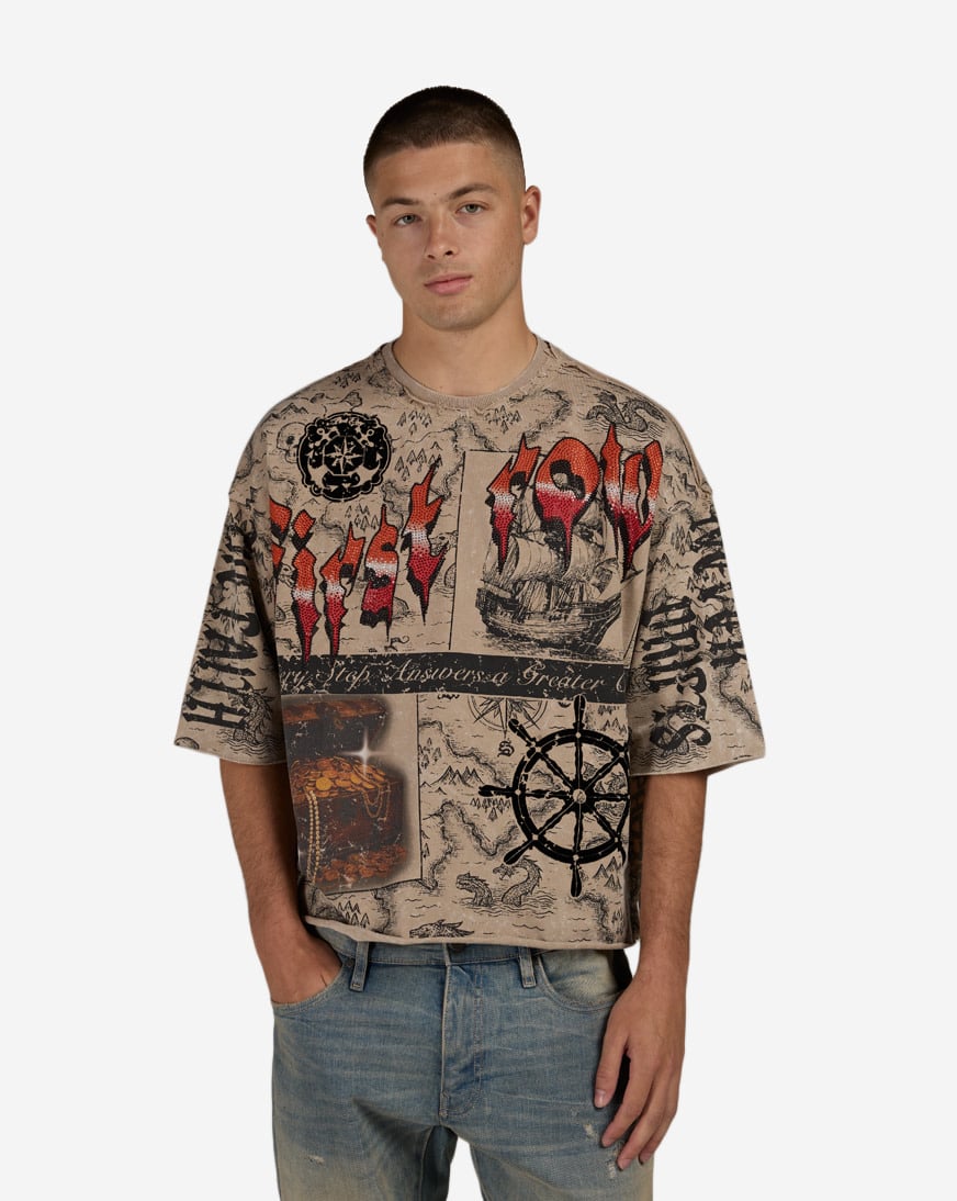 Buried Fortune Cropped Terry Tee