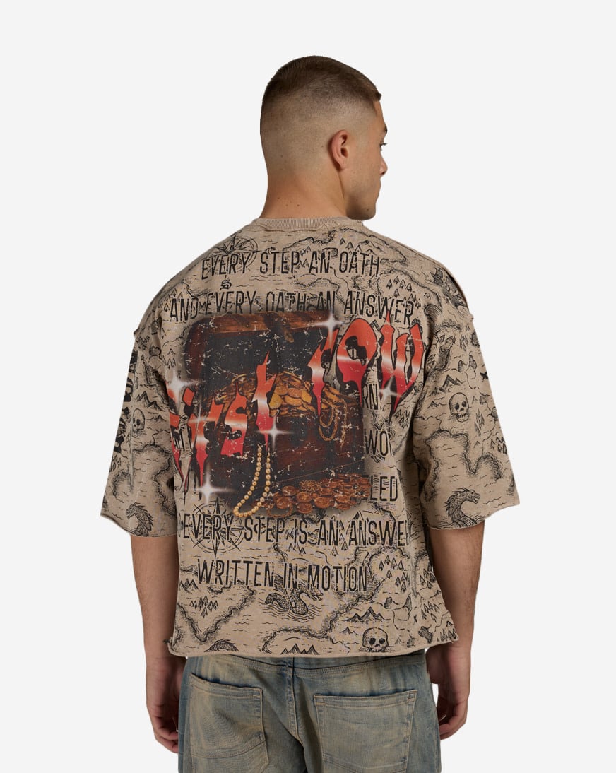 Buried Fortune Cropped Terry Tee