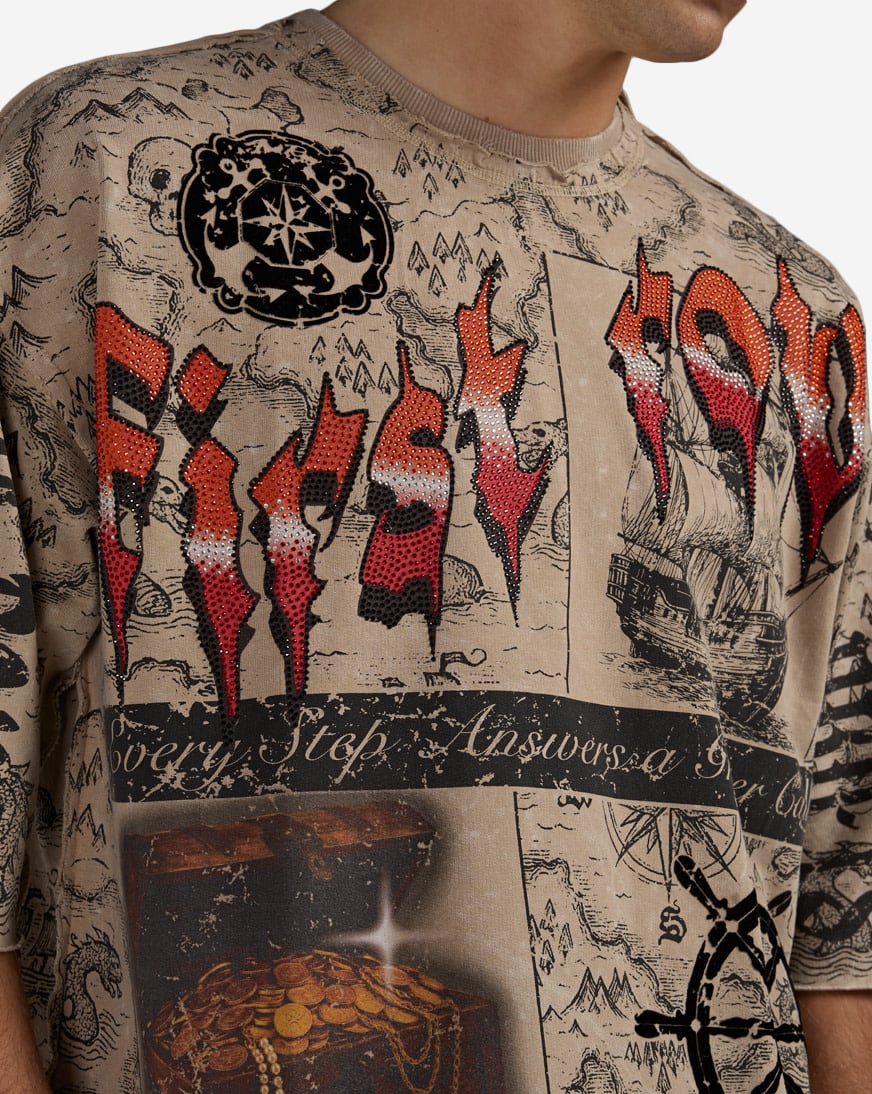 Buried Fortune Cropped Terry Tee