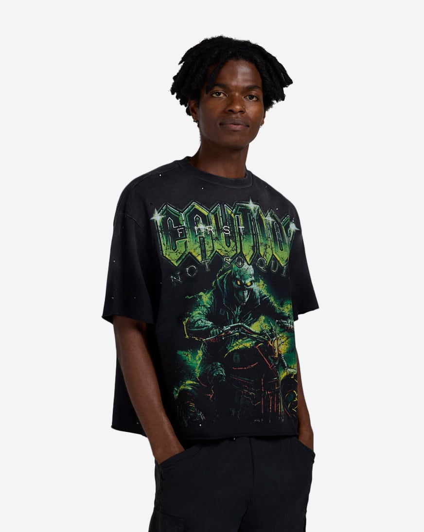 Caution Defense Team Cropped Tee