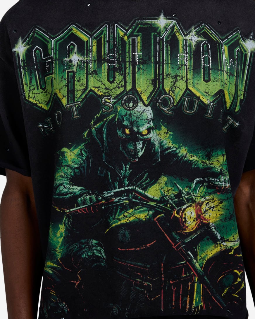Caution Defense Team Cropped Tee