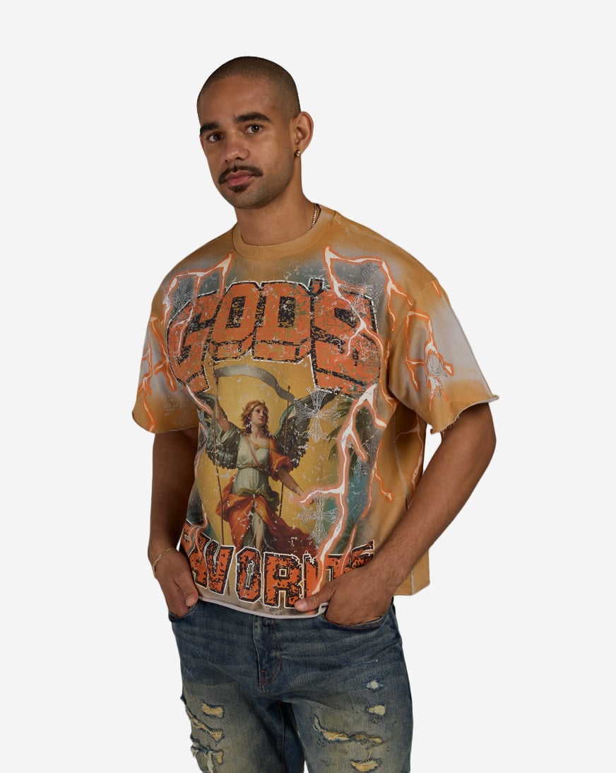 God's Favorite Cropped Terry Tee
