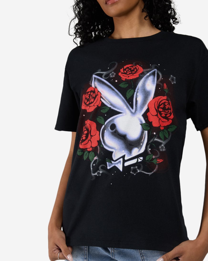 Playboy Bunny Roses Tee
