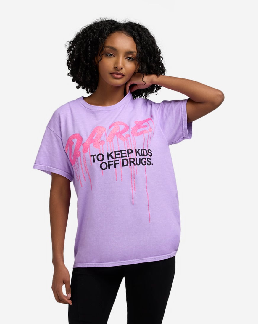 Dare Spray Drip Glitter Tee