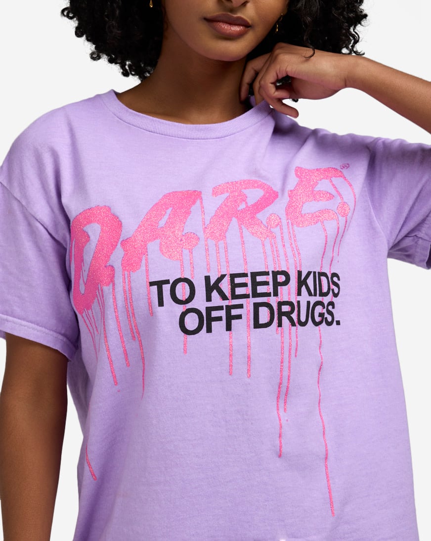 Dare Spray Drip Glitter Tee