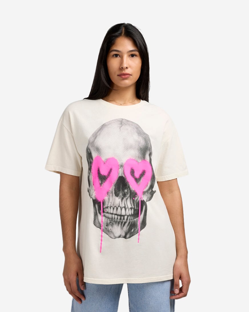 Skull Heart Eye Drip Tee