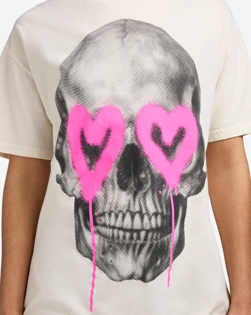 Skull Heart Eye Drip Tee