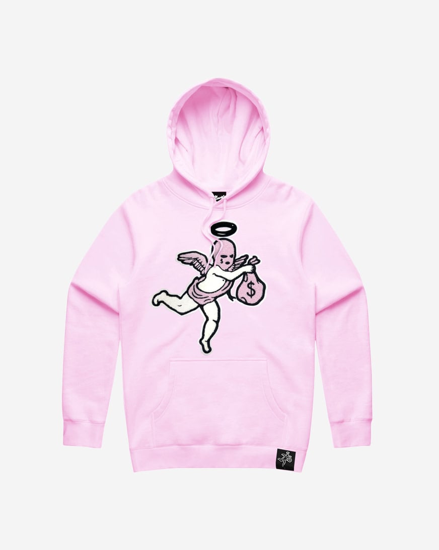 Ski Mask Angel Chenille Patch Hoodie