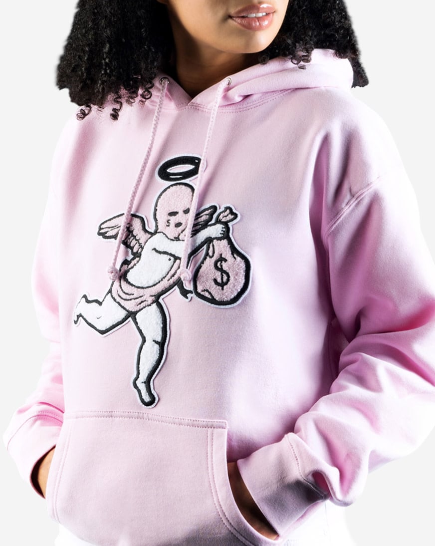 Ski Mask Angel Chenille Patch Hoodie
