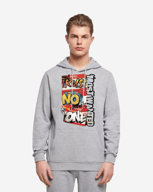 Trust No One Name Tag Hoodie