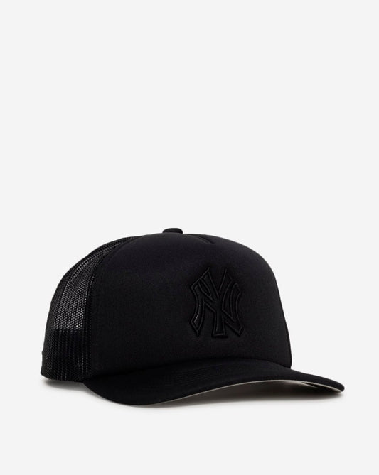 New York Yankees Trucker Leather Logo Adjustable Hat
