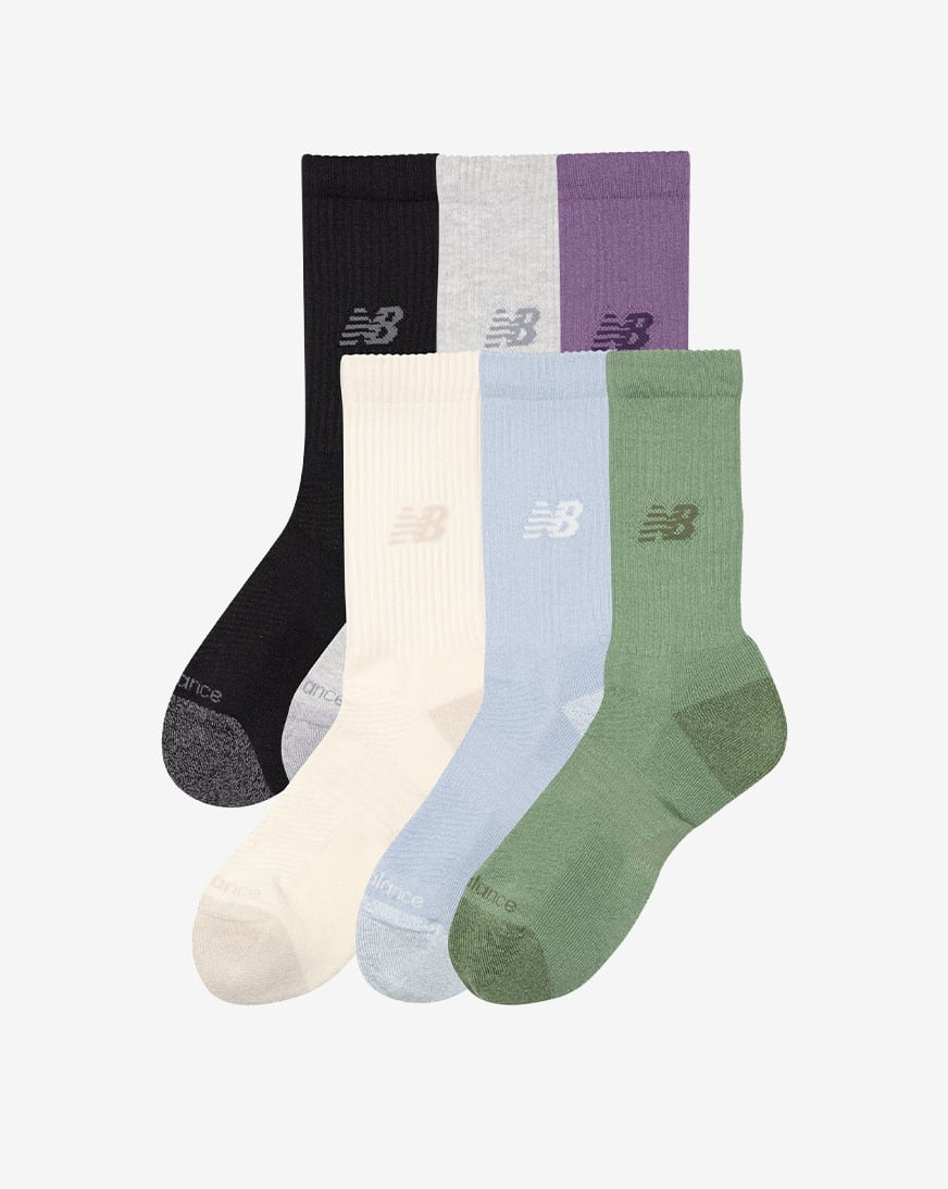 Active Crew Socks 6 Pack