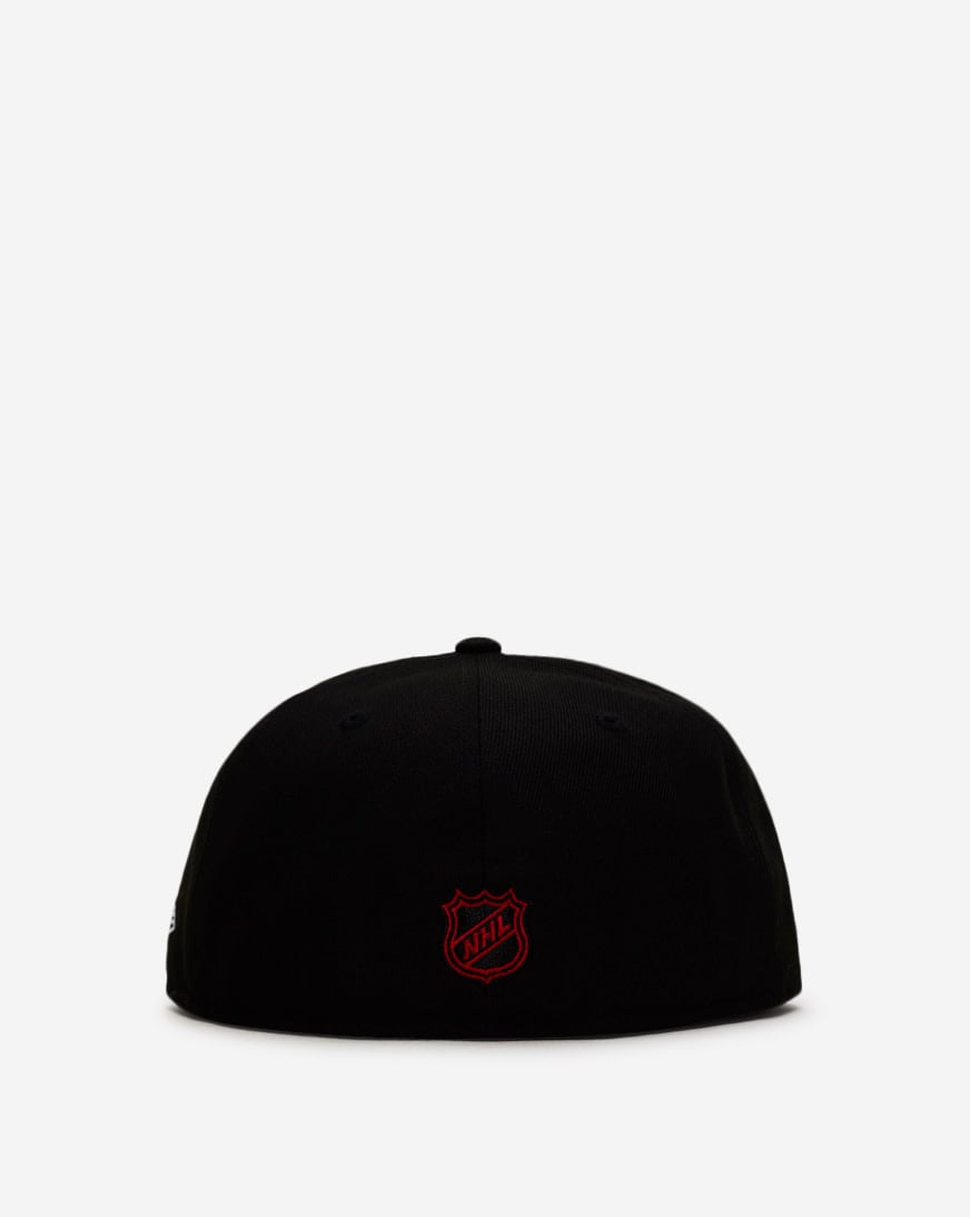 59Fifty Chicago Black Hawks Oversized Script Fitted Hat