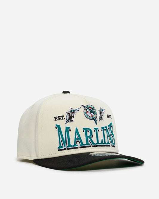 9Fifty Miami Marlins Tri Hit A-Frame Snapback Hat