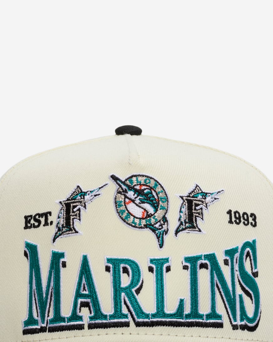 9Fifty Miami Marlins Tri Hit A-Frame Snapback Hat