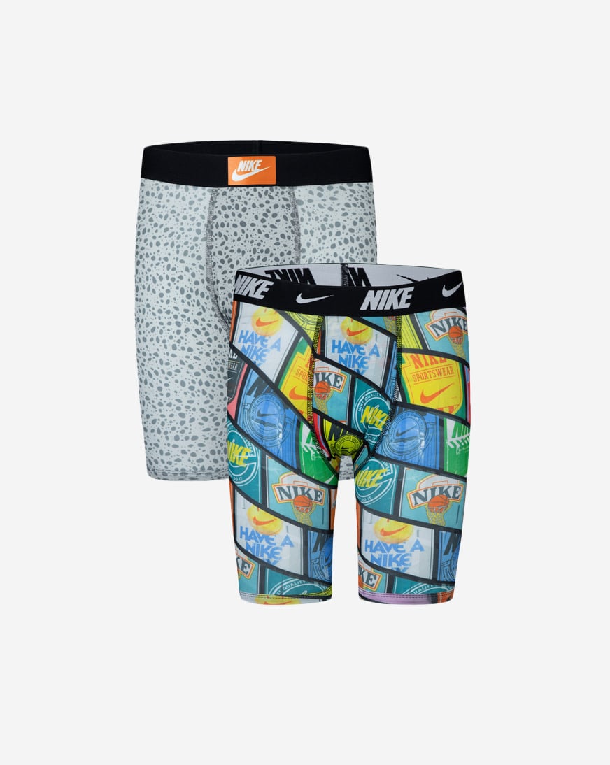 Big Kids' 2PK Printed Long Boxer Briefs