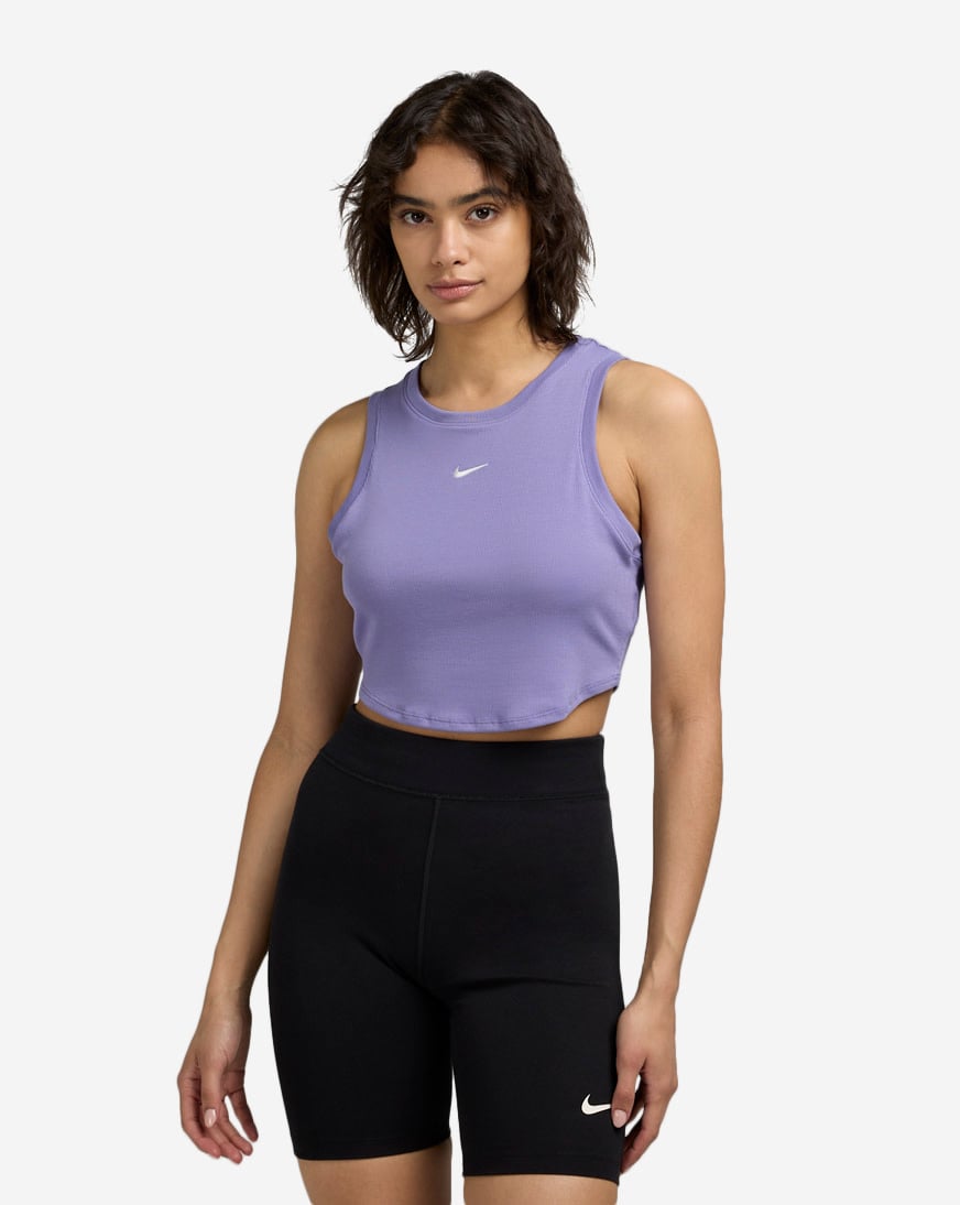Chill Knit Cropped Mini-Rib Tank Top