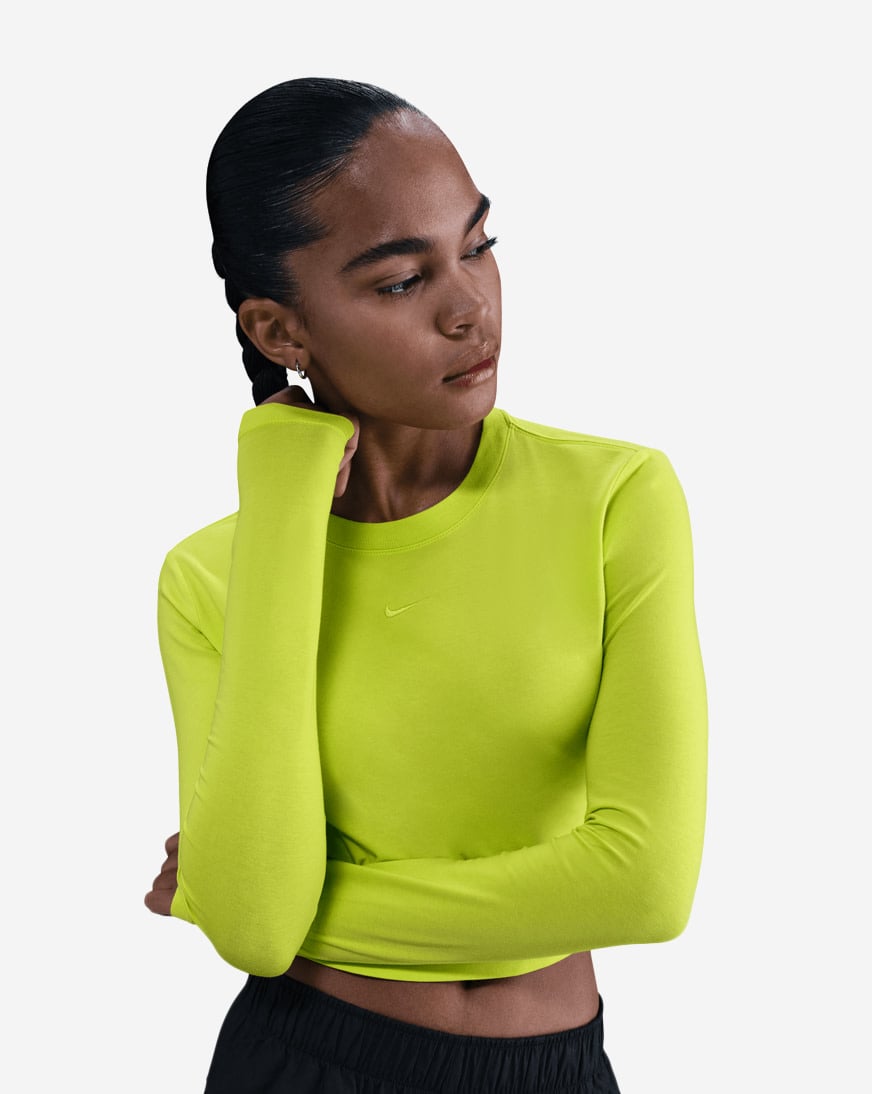 NSW Chill Knit Slim Long-Sleeve Cropped Top