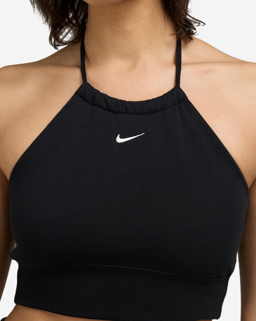 NSW  Chill Terry Slim Cropped French Terry Halter Top