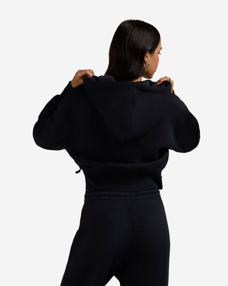 NSW Fleece Loose Full-Zip Cropped Hoodie