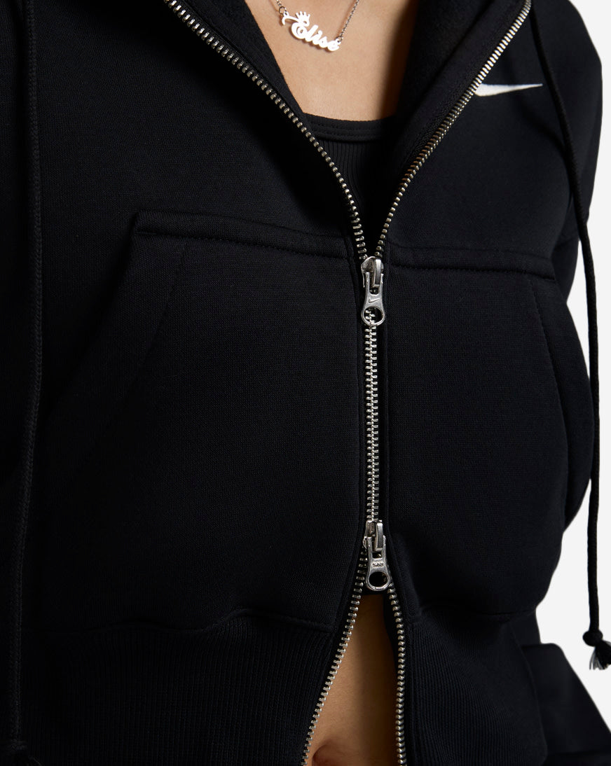 NSW Fleece Loose Full-Zip Cropped Hoodie